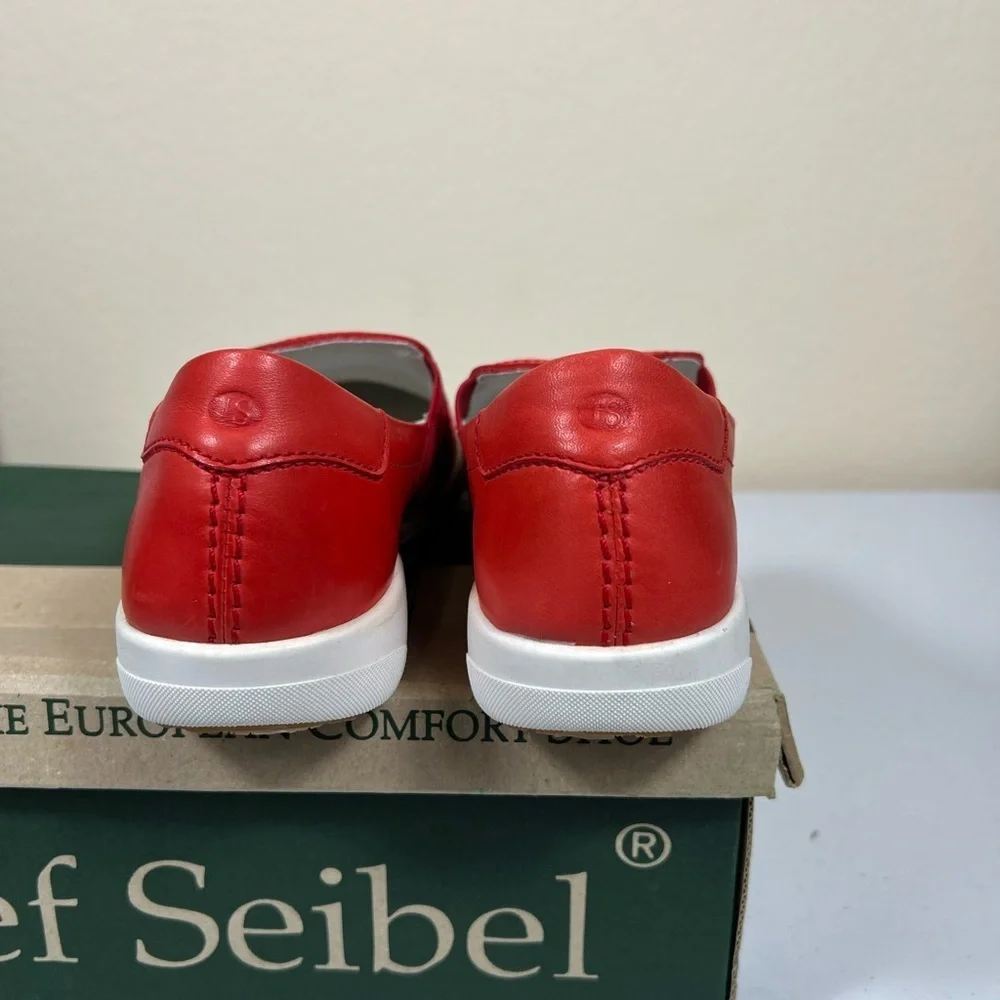 Josef Seibel‎ Woven red Leather slip on Sneakers 37
